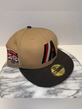 Houston Astros New Era MLB 59Fifty 20 Year Side Patch Fitted Cap Hat 7 1/2 NOS